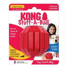 KONG Stuff-A-Ball Dog Toy Red 1ea/SM, 2.5 in