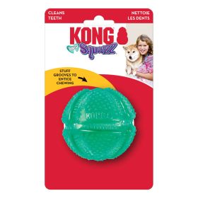 KONG Dental Squeezz Ball Dog Chew Teal 1ea/MD
