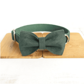 MUTTCO pet collar bow traction set (Option: Set-M)