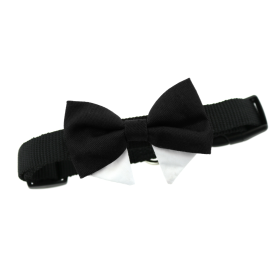 Universal Dog Bow Tie (Color: Black with Starter Collar, size: 2X-Large)