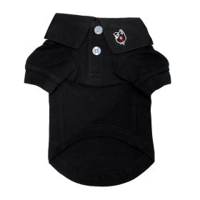 Solid Dog Polo (Color: Jet Black, size: 2X-Large)