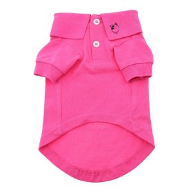 Solid Dog Polo (Color: Raspberry Sorbet, size: 2X-Large)