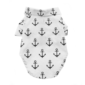 Hawaiian Camp Shirt (Color: Anchors Aweigh, size: XX-Small)