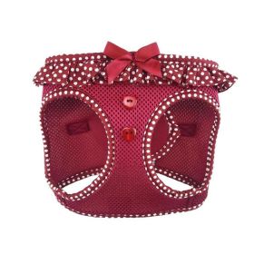 American River Choke Free Dog Harness Polka Dot Collection (Color: Wine Polka Dot, size: small)