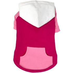 Color-Block Hoodie (Color: Pink on Pink, size: small)